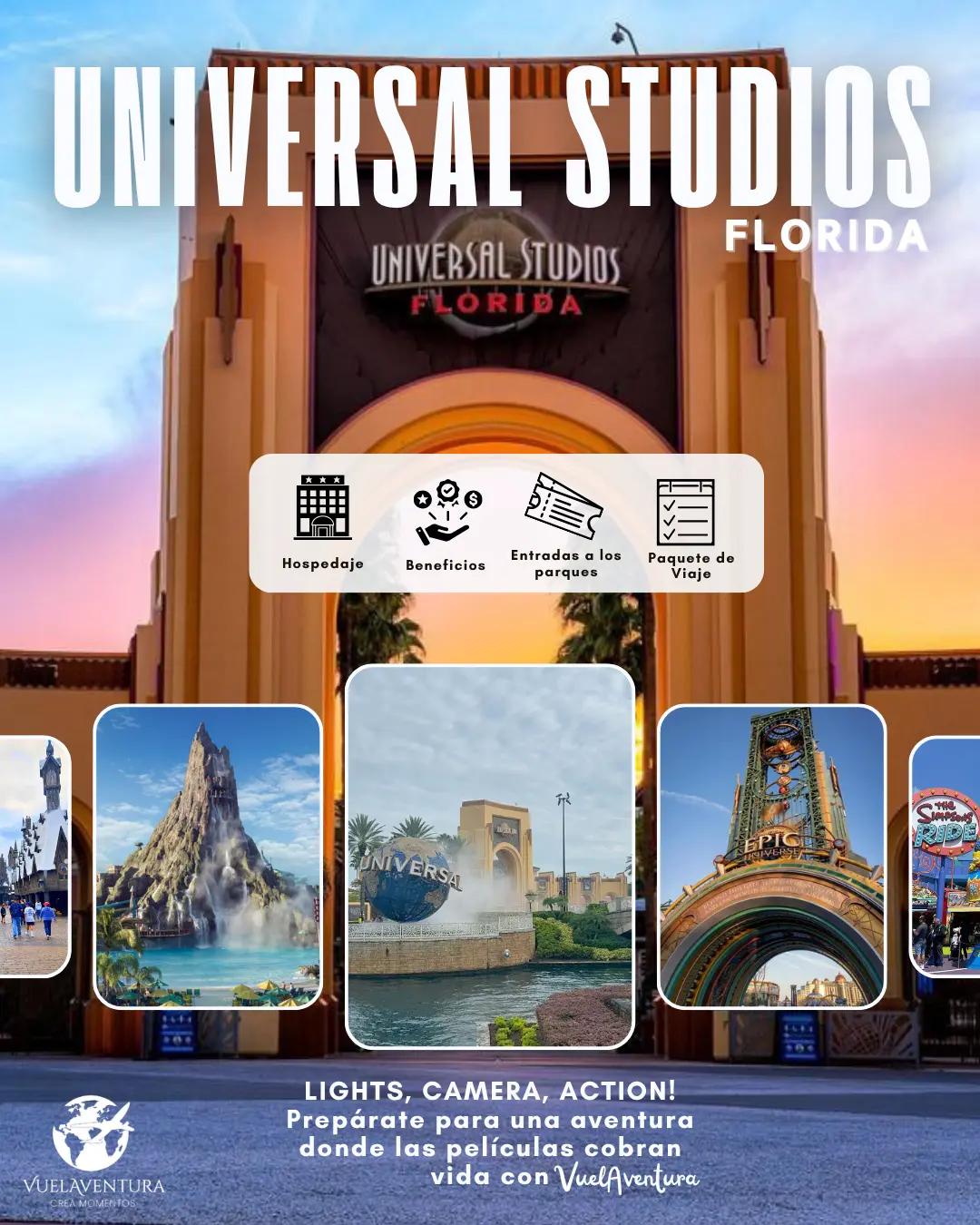 Universal Studios Florida — hospedaje y entradas a los parques