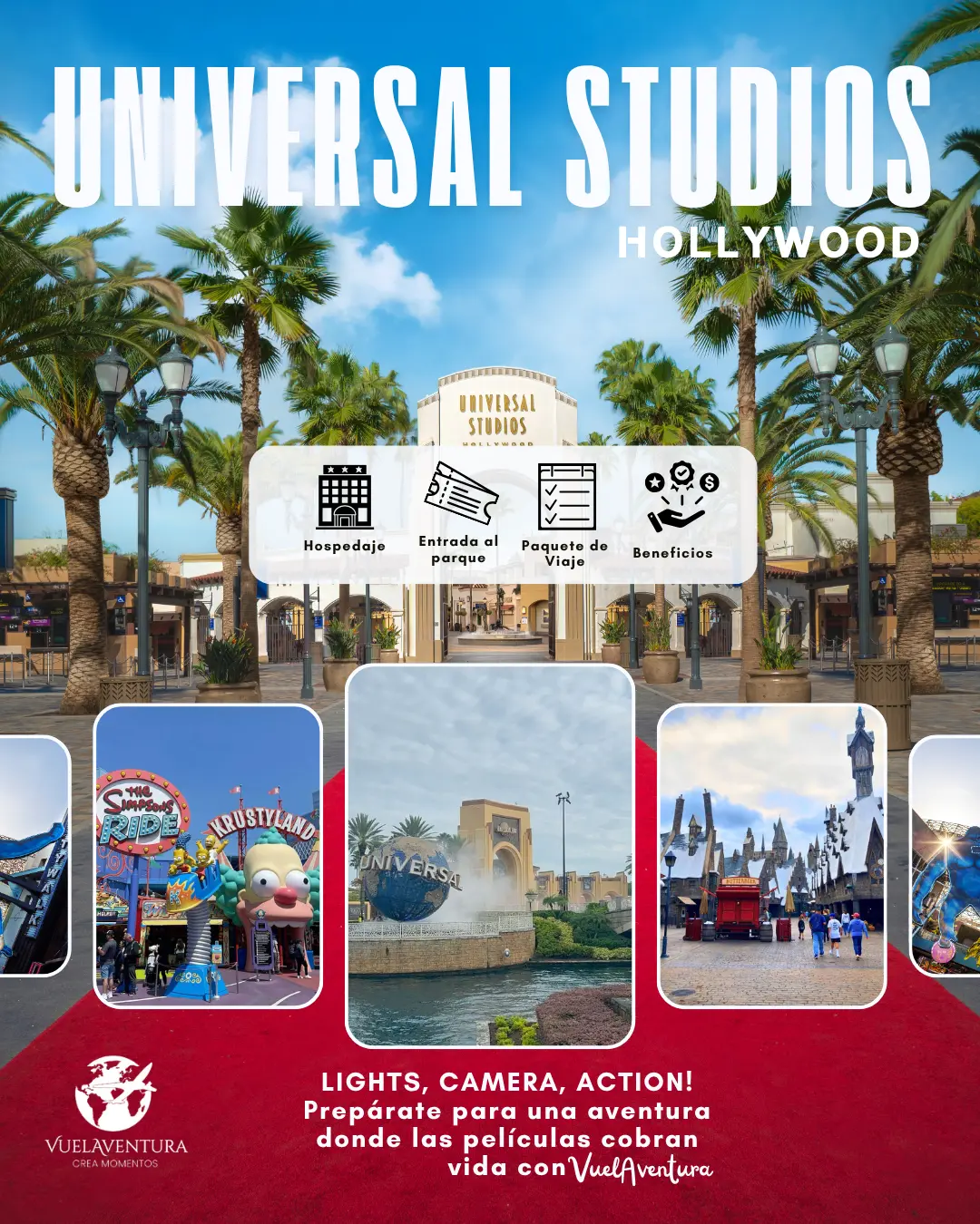 Universal Studios Hollywood — hospedaje, entradas y beneficios